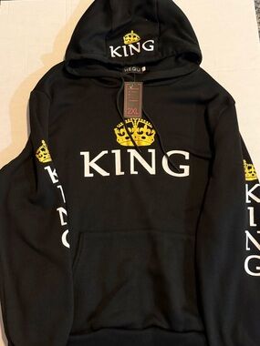 Crown Graphic Black Hoodie - 2XL